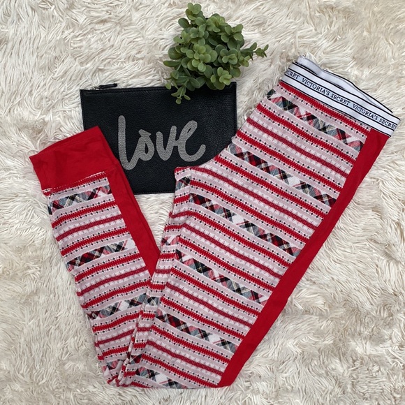 Victoria’s Secret Fireside Thermal Pajama Set 💗 Red & White - Picture 8 of 16